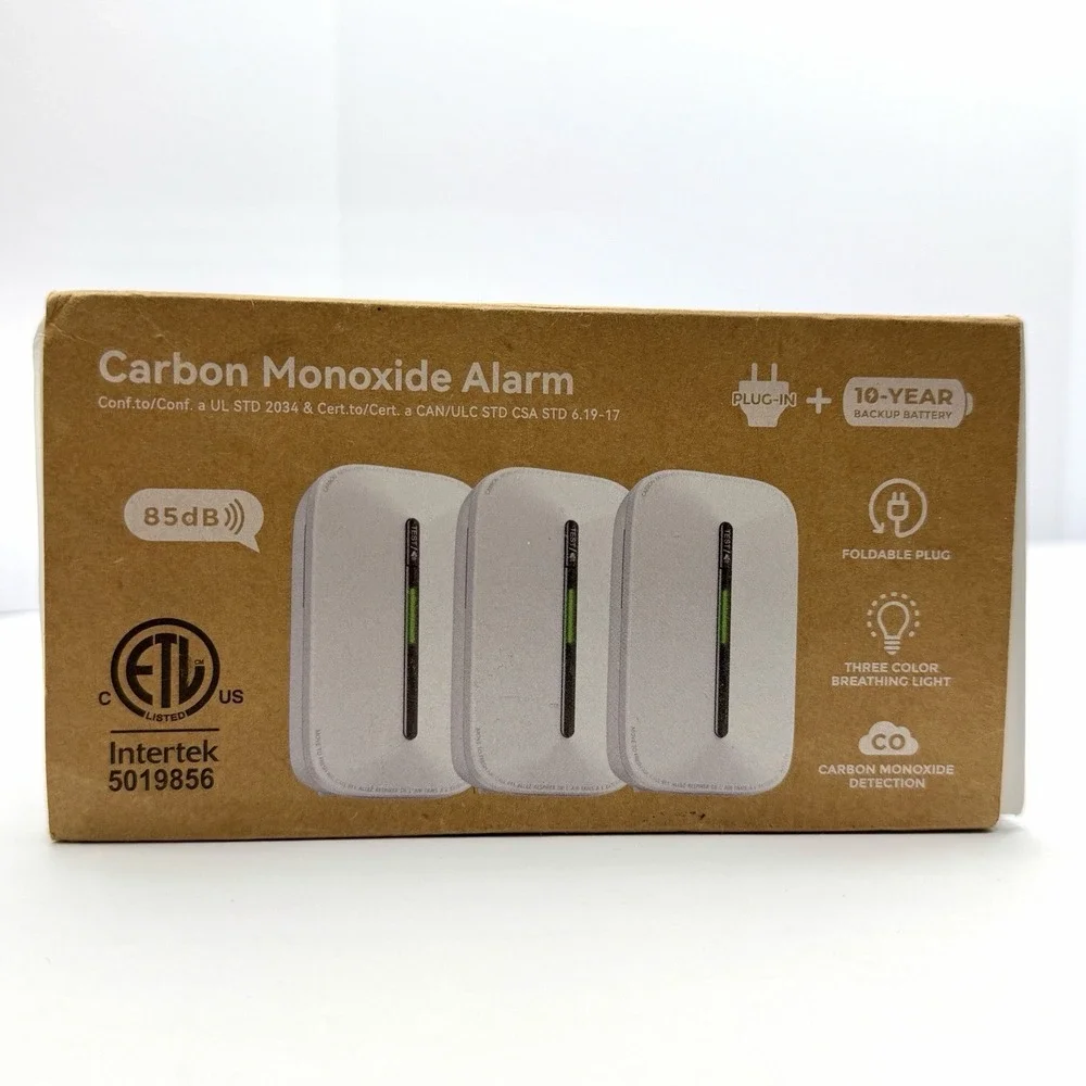3-pack SITERWELL Portable 10 Year Battery Carbon Monoxide Detector Plug In NEW